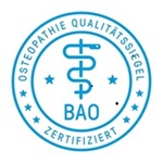 Qualitätssiegel der Bundesarbeitsgemeinschaft Osteopathie e.V. für Martina Merländer.